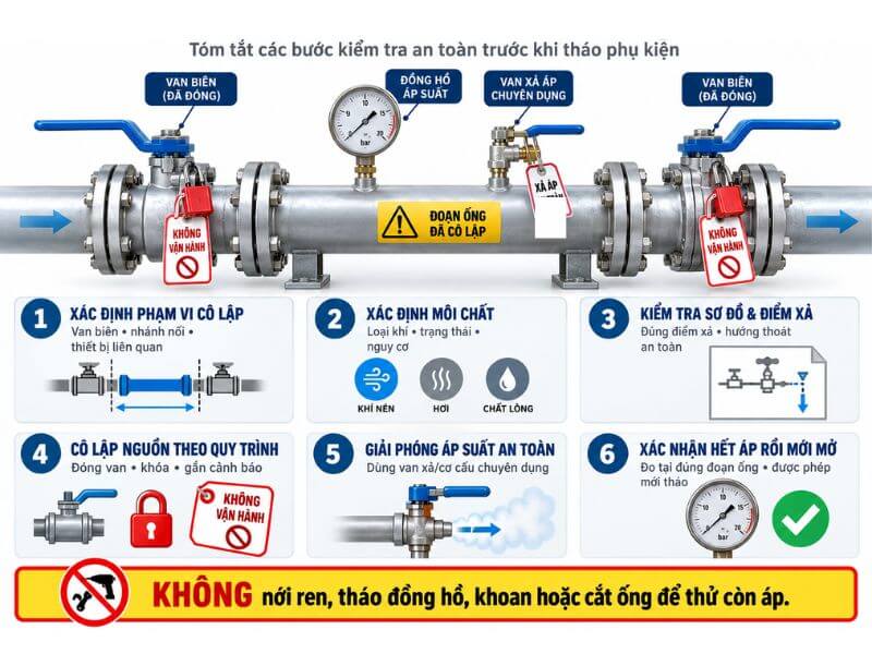 Kiểm Tra Gì Trước Khi Bảo Trì Đoạn Ống?