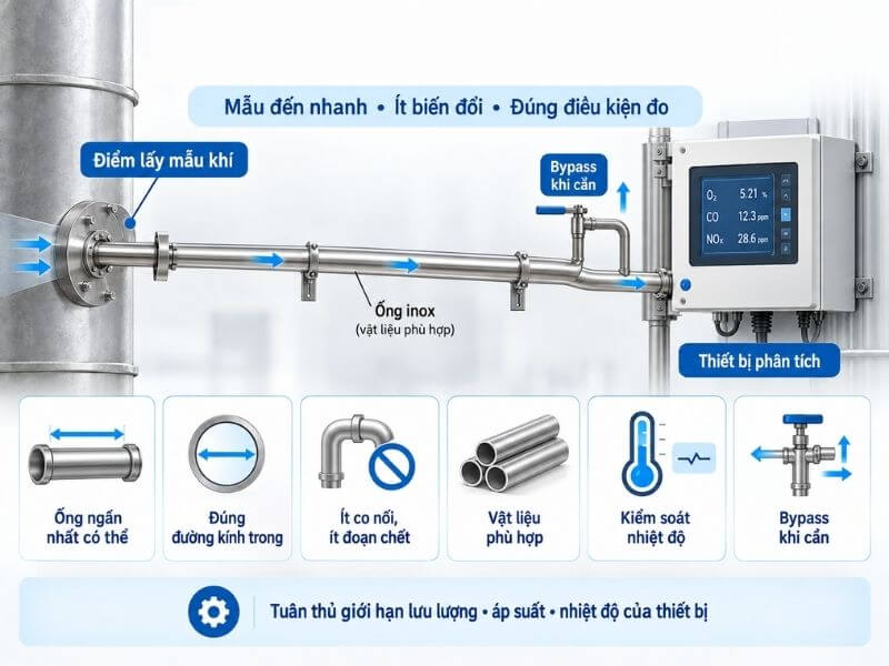 Làm Thế Nào Để Bố Trí Ống Lấy Mẫu Phù Hợp?