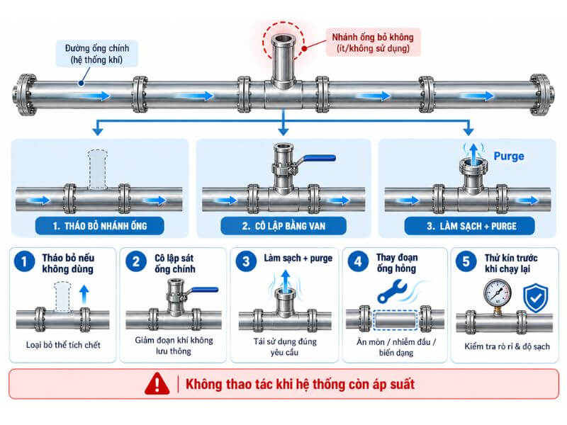 Nên Xử Lý Nhánh Ống Bỏ Không Như Thế Nào?