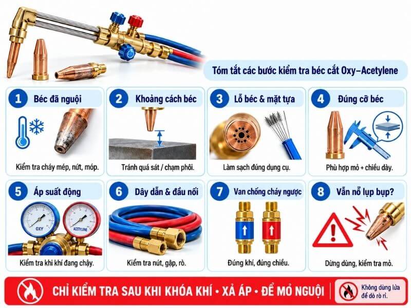 Thứ tự kiểm tra trước khi sử dụng lại
