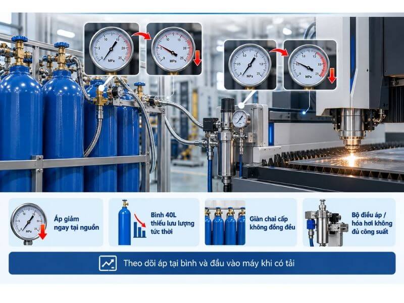 Tụt Áp Do Nguồn Khí Có Dấu Hiệu Gì?