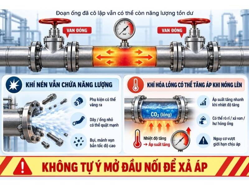 Lý Do Áp Suất Mắc Kẹt Trong Đường Ống Có Thể Nguy Hiểm