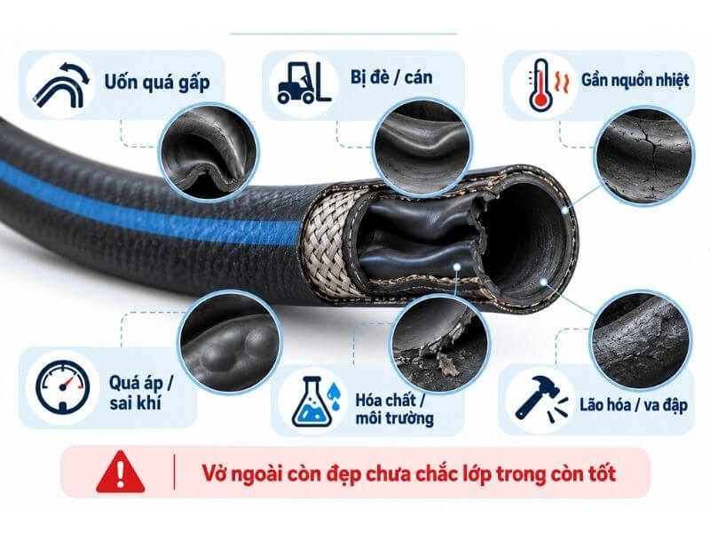 Vì Sao Lớp Trong Của Dây Dẫn Khí Bị Hỏng?